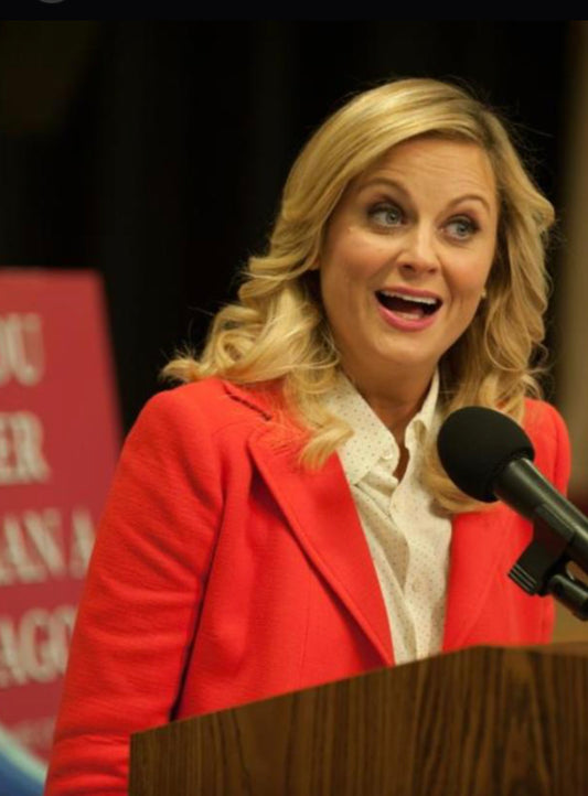 PARKS AND RECREATION: Leslie Knope's  White Shirt Button (S)