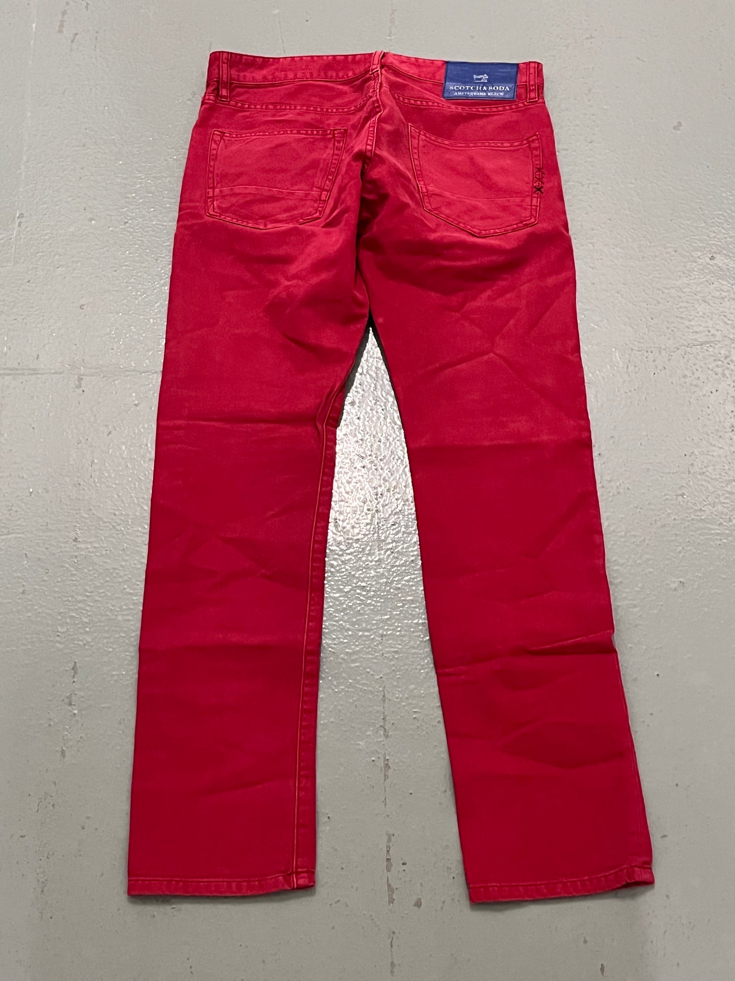 NEW GIRL: Winston Bishop's Scotch and Soda Red Denim Jeans (30)