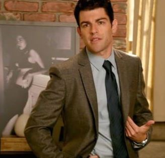 NEW GIRL: Schmidt's THEORY Light Grey Long Sleeve Button Shirt (S)