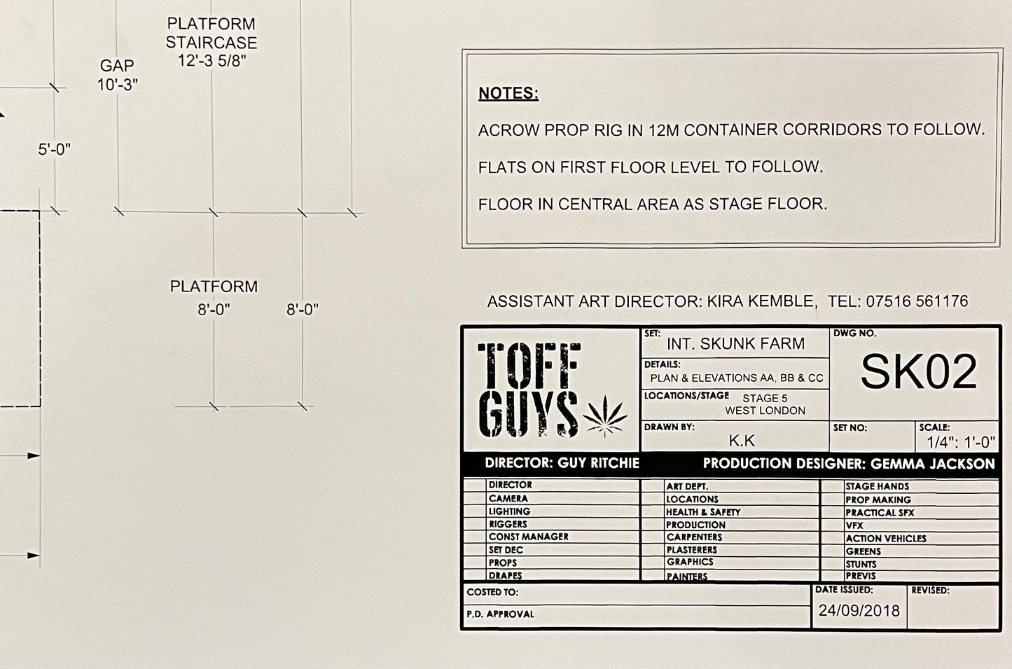 THE GENTLEMEN: Set Decoration HERO Location Blue Print