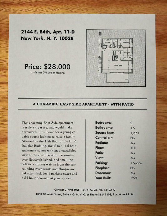 Mad Men: Peggy Olson’s Ep. 605 Sc. 1 New York Apartment Listing