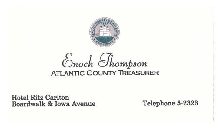 Nucky Thompson's Business Card