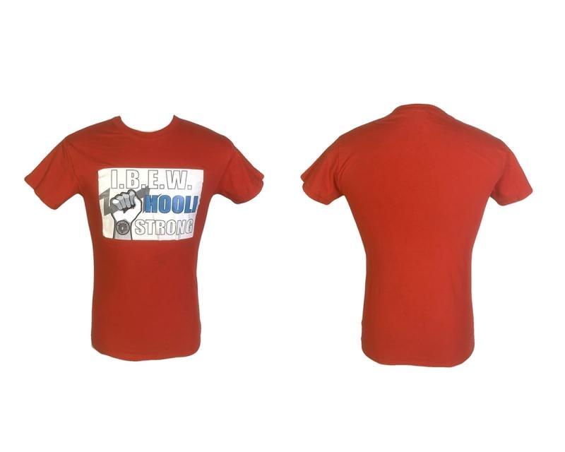 Red "Hooli Strong" Labor Union Shirt