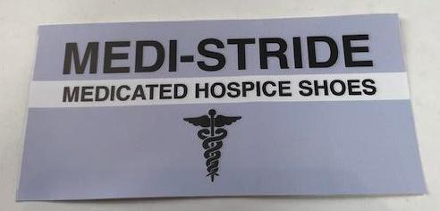 Medi-Stride shoe box sticker (8.125 x 4)