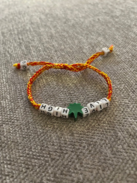SILICON VALLEY: Erlich's "HIGH LIFE" Bracelet w/ Pot Leaf