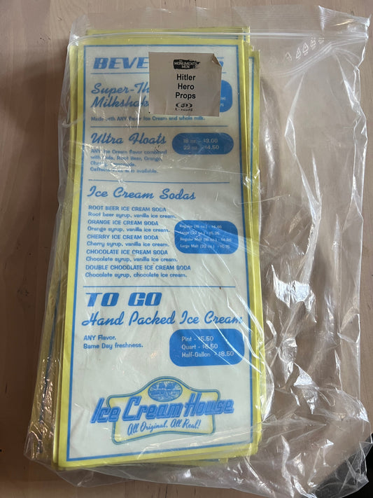 Ice Cream House Menu (many)