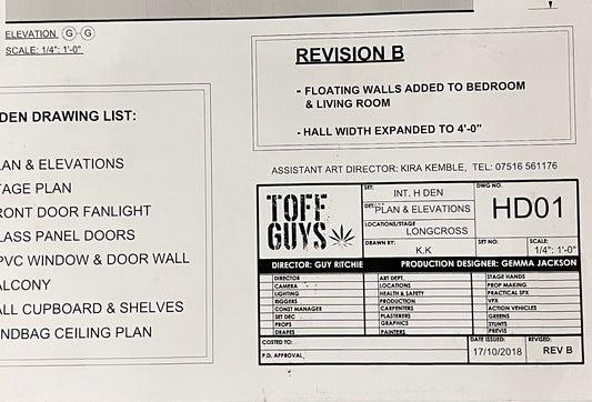 THE GENTLEMEN: Set Decoration HERO Location Blue Print