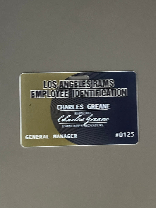 Ballers: Charles Greane's Los Angeles Rams Employee Identification