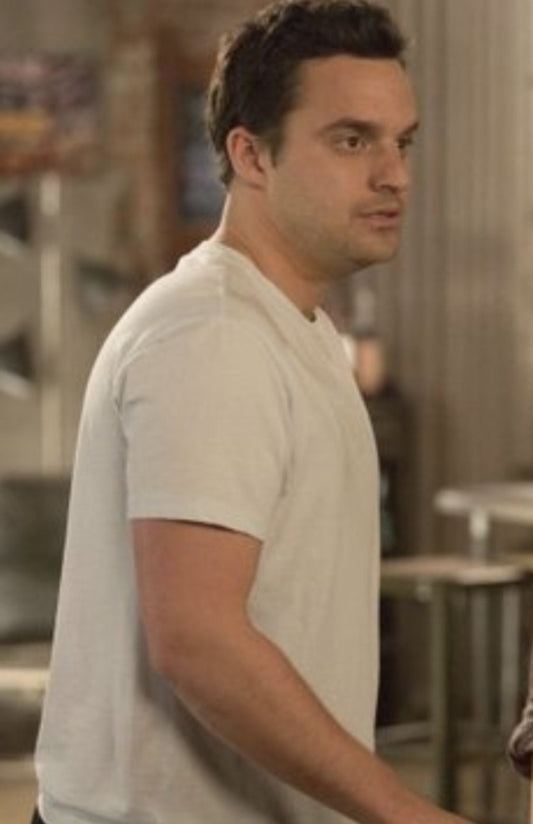 NEW GIRL: Nick Miller's THEORY White Cotton T-shirt (M)