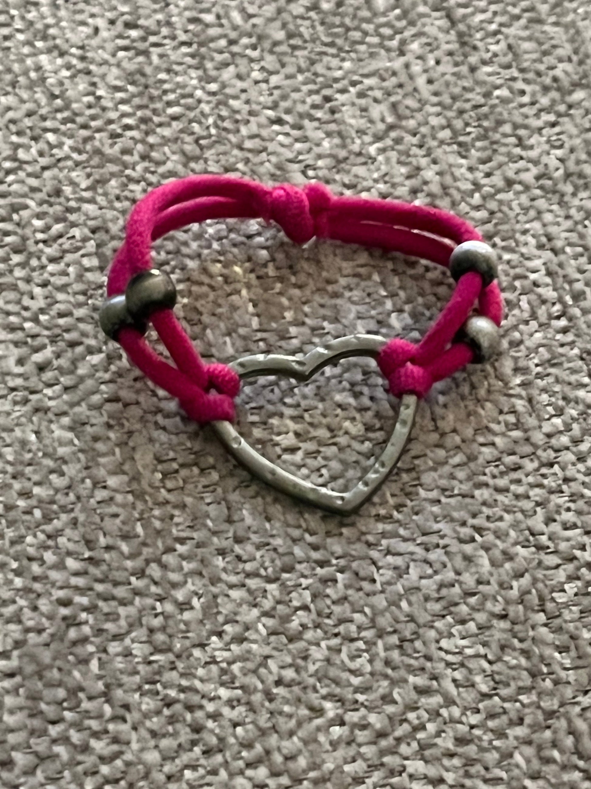 BALLERS: Tracy's Pink and Silver Heart Bracelet