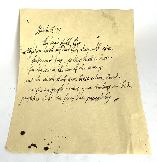 Salem: Anne's Hand Written Bible Verses