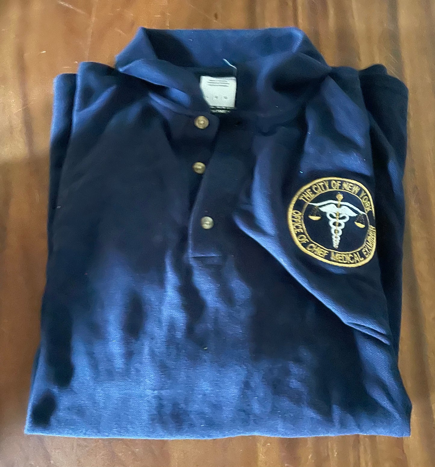 SHADES OF BLUE: City Of New York Office of Medican Examiner Shirt (L)
