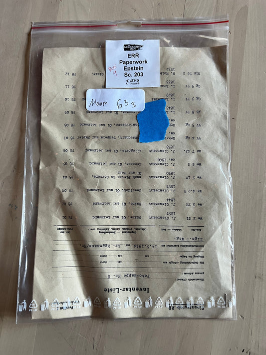 MONUMENTS MEN: Jeffries Paperwork, Clipboard & Pen