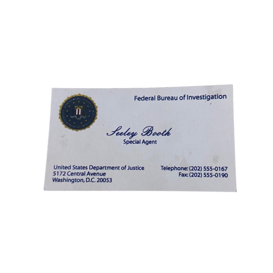 BONES: Special Agent Booth's Business Card