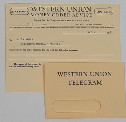 Boardwalk Empire: Sally Wheet Western Union Money Order Form