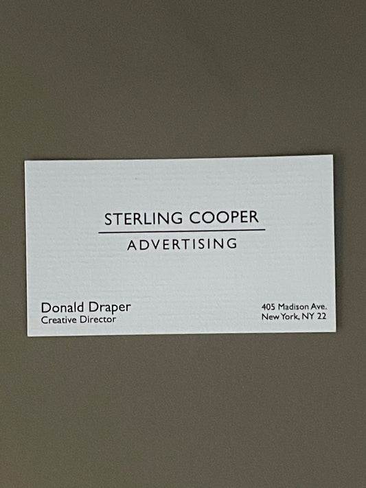 Mad Men: Donald Draper's Steling Cooper Creative Director Business Card