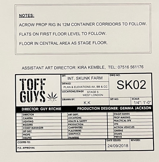 THE GENTLEMEN: Set Decoration HERO Location Blue Print