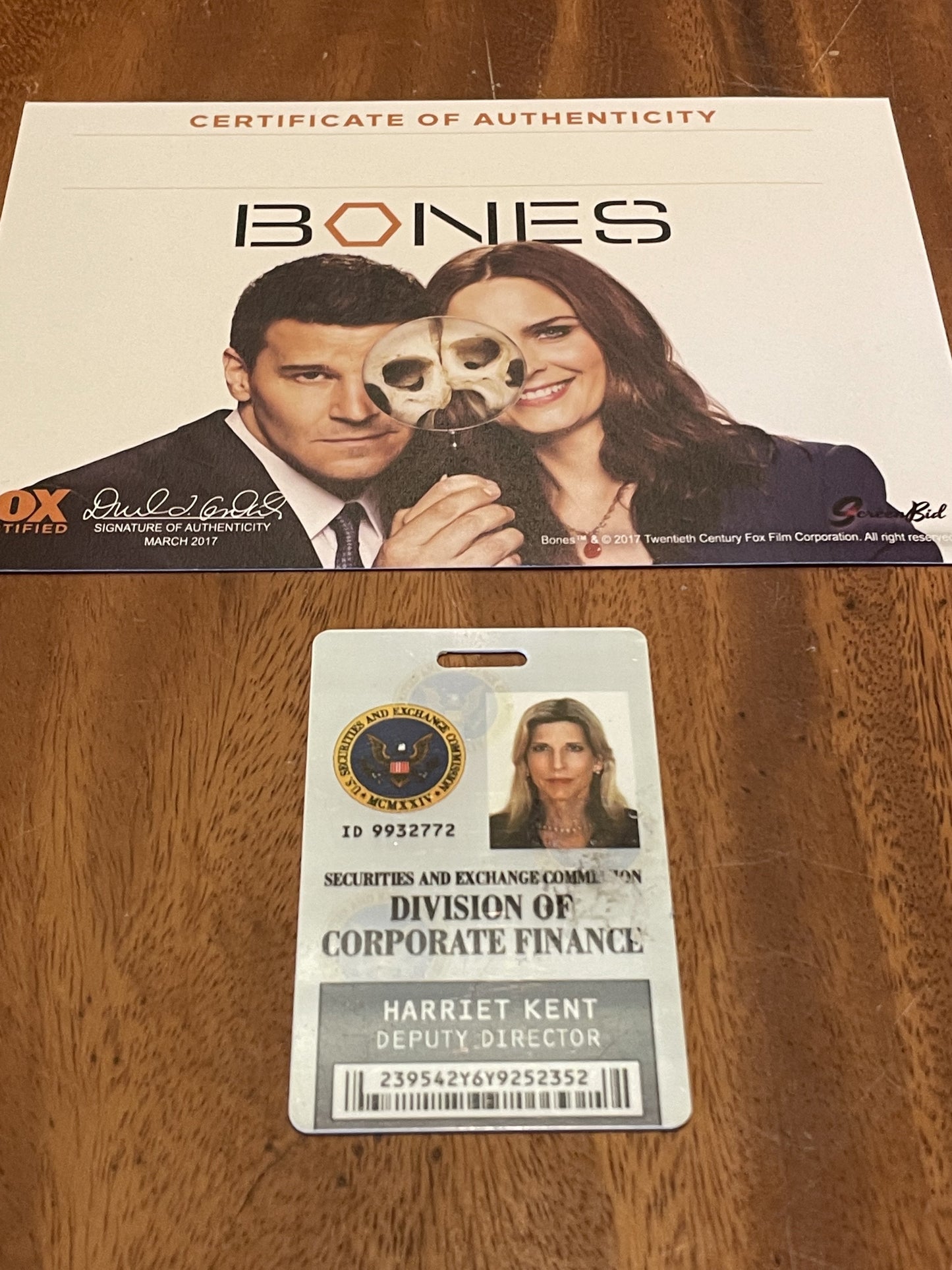 BONES: FBI Special Agent I.D. Badge