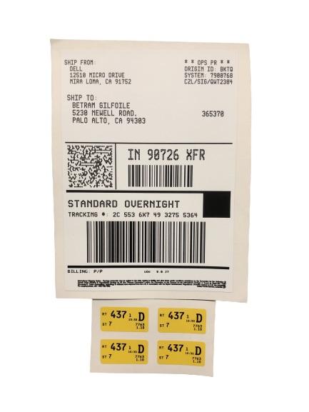 SILICON VALLEY: Gilfoyle's Shipping Label from Dell