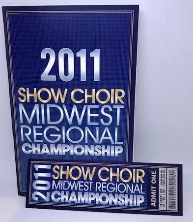 2011 Show Choir Midwest Regional Championship program and ticket