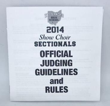 2014 Official Show Choir Guidlines and Rules for Judges