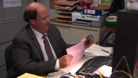 The Office: Kevin Malone's Dunder Mifflin Accounting Forms and miscellaneous Props