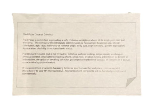 SILICON VALLEY: Pied Piper Code of Conduct Poster