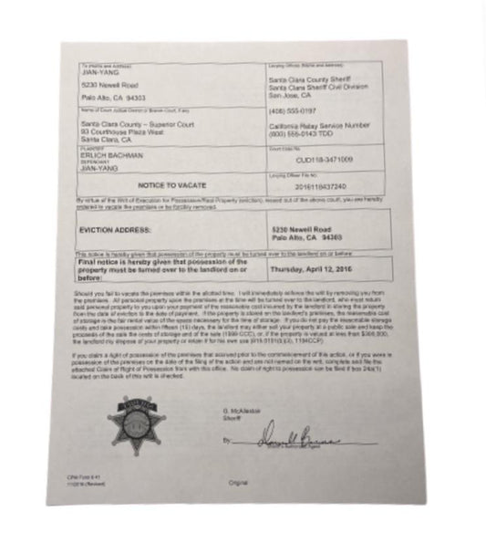 SILICON VALLEY: Jian Yang's HERO Eviction Notice from Erlich from scene 206