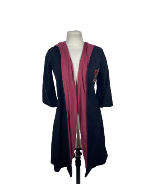 SILICON VALLEY: Burgundy & Black Harry Potter Cardigan Cape (S)