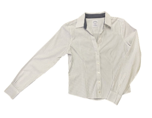 SILICON VALLEY: Monica's Black & White Striped Brooks Brothers Button Up Shirt