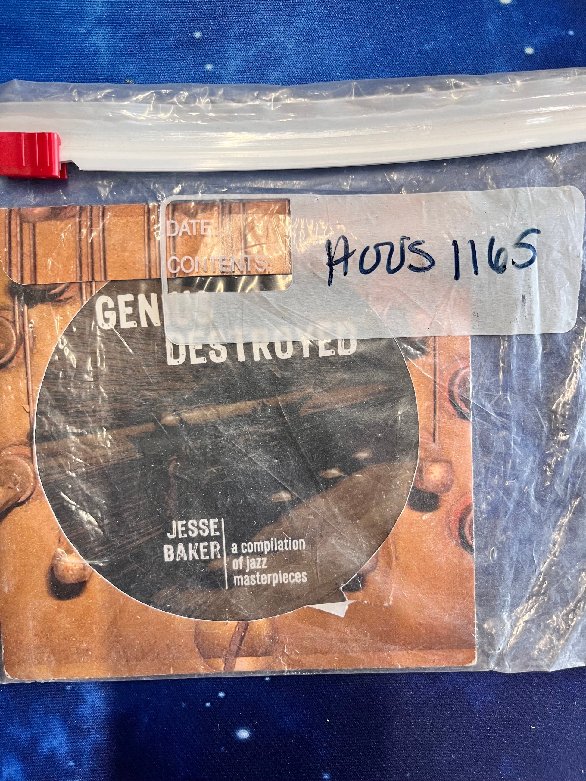 House: Jesse Baker "Genius Destroyed" CD cover