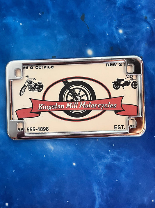 House: Kingston Mill Motorcycles License Plate Cover