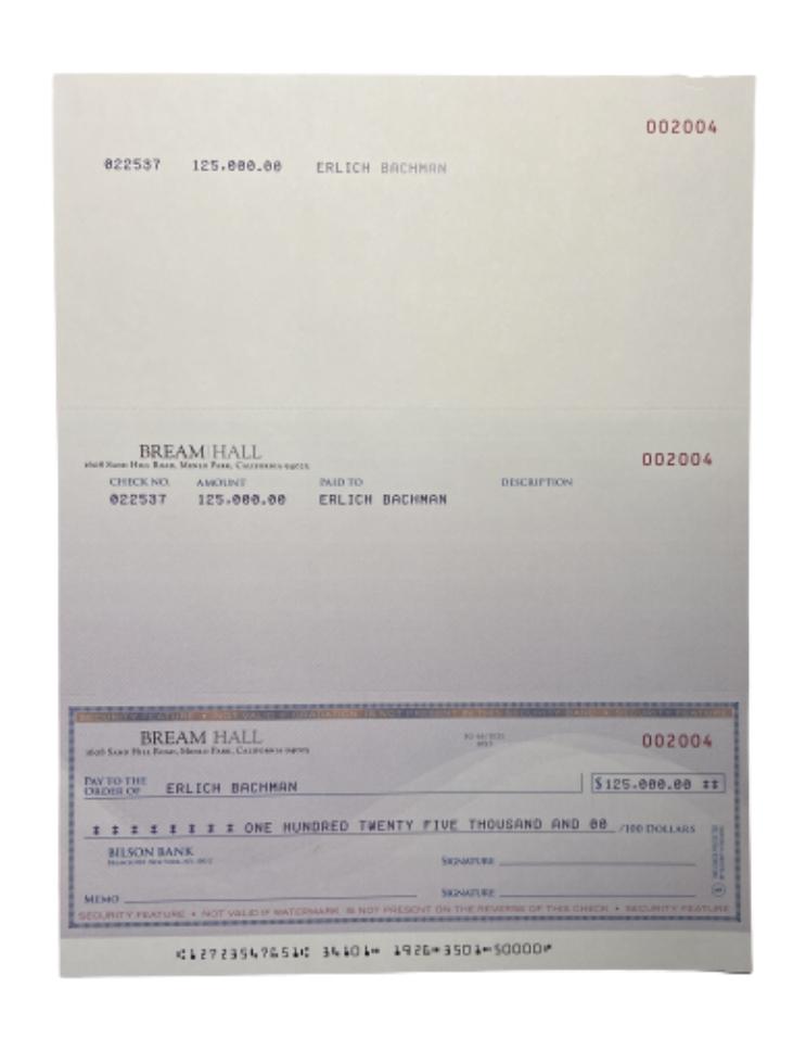 SILICON VALLEY: Erlich's $250,000 Check from Bream Hall