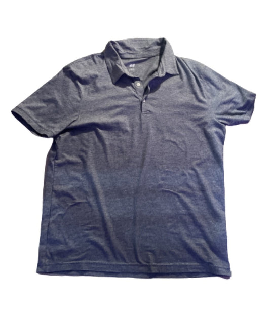 NEW GIRL: Coach's H&M Blue & White Thin Line Designer Polo Shirt (XL)