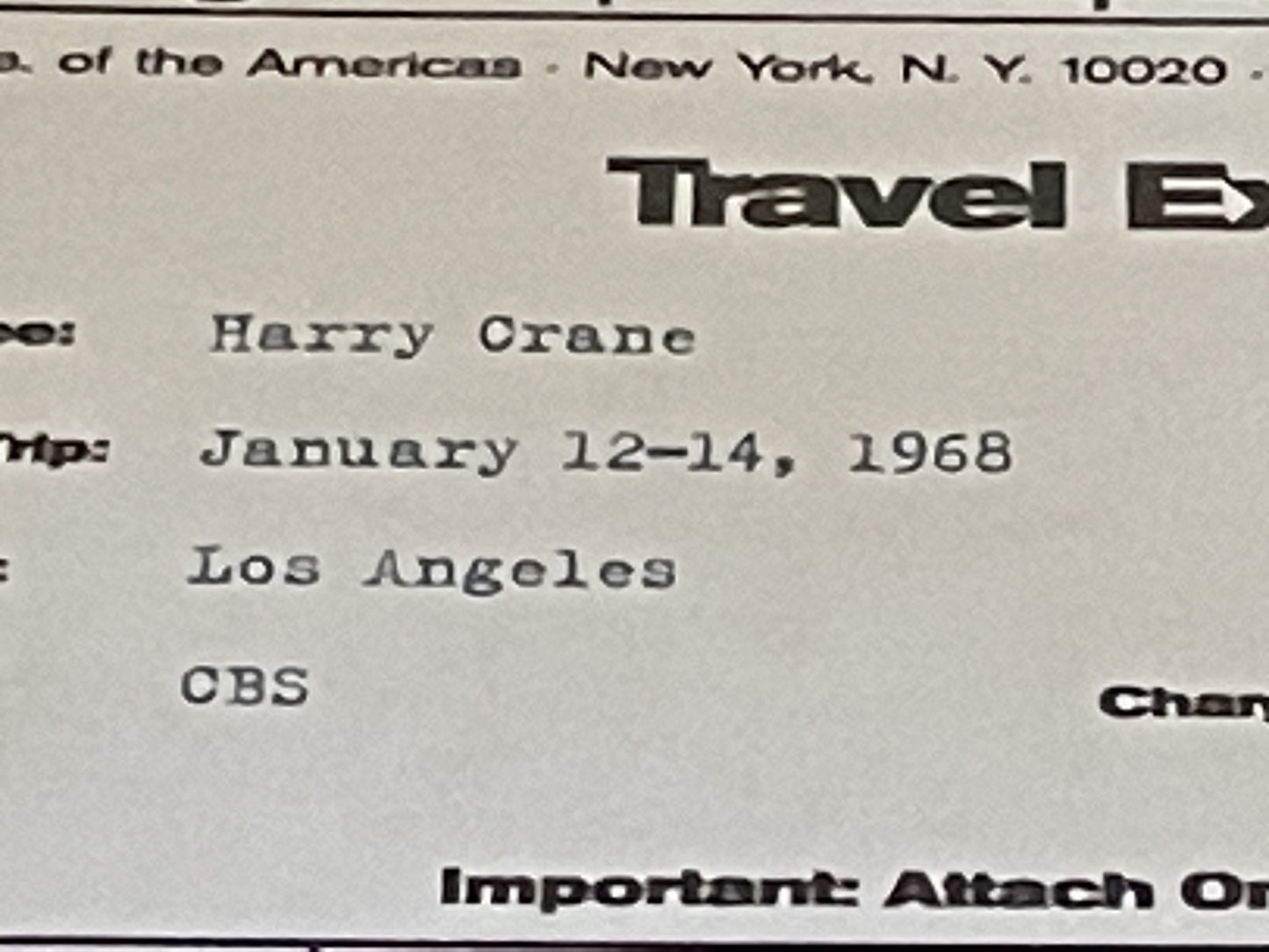 Mad Men: Harry's Travel Expense Report