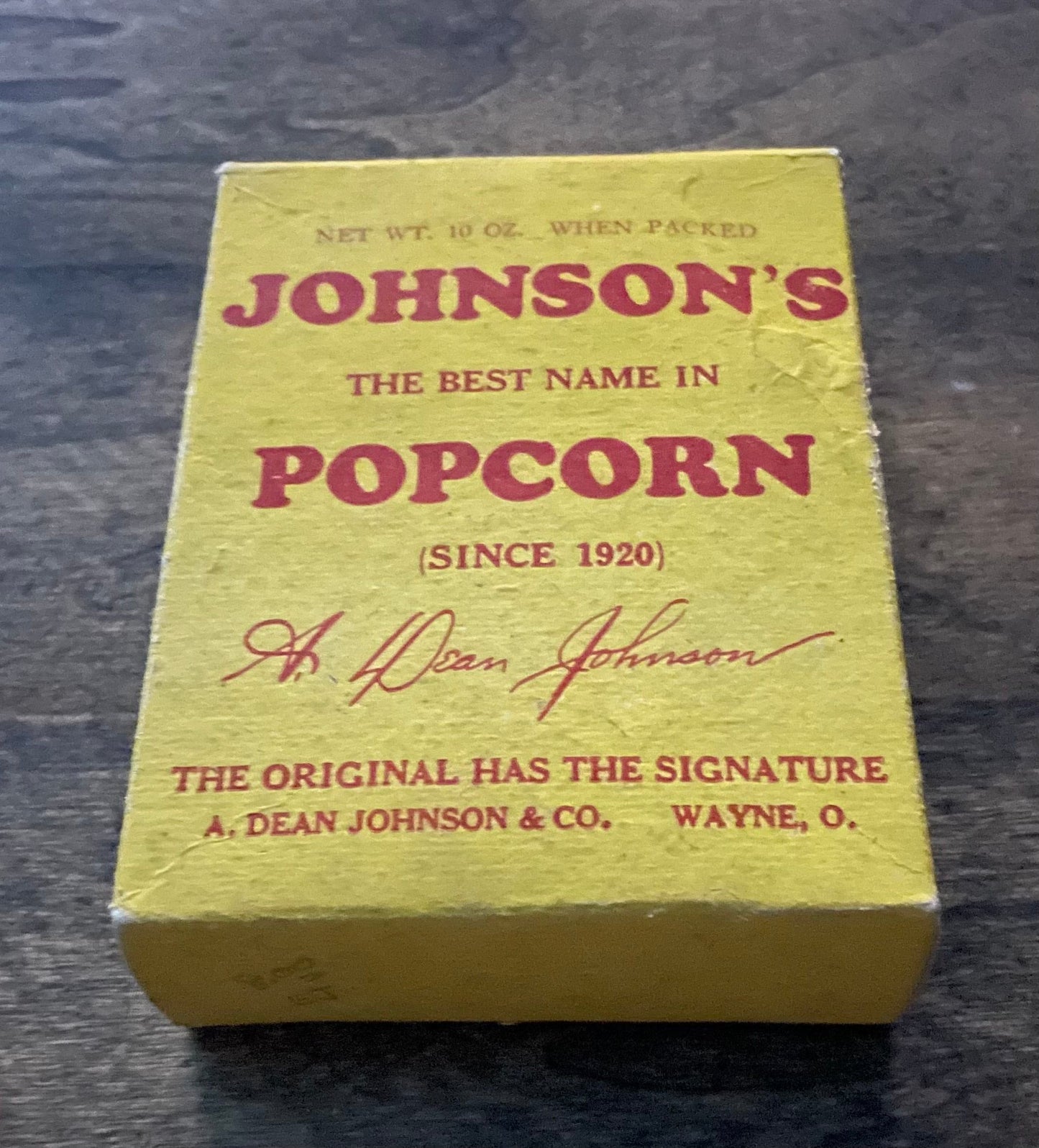 Mad Men: Don's JOHNSON'S POPCORN Box