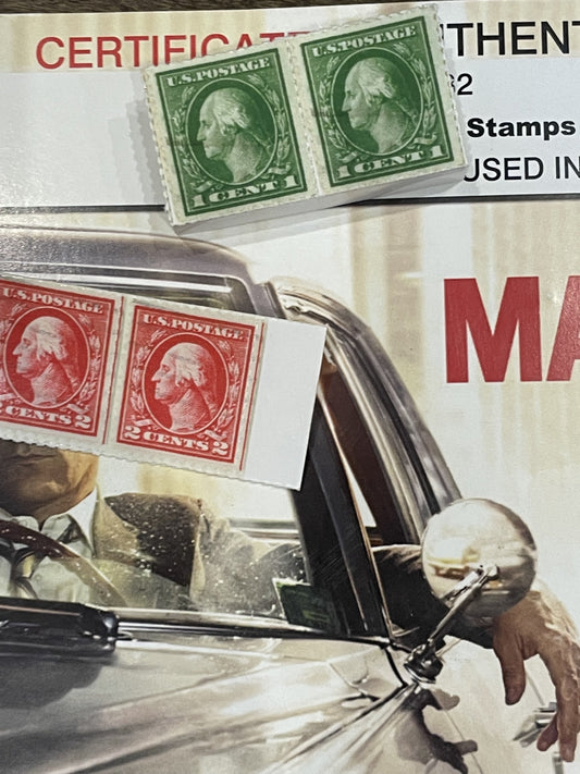 Mad Men: Don's Rare Vintage 1 CENT & 2 Cent George Washington Unused Stamps (10)