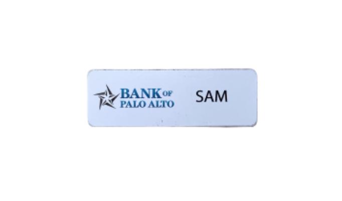 SILICON VALLEY: Sam's Bank of Palo Alto Name Tag