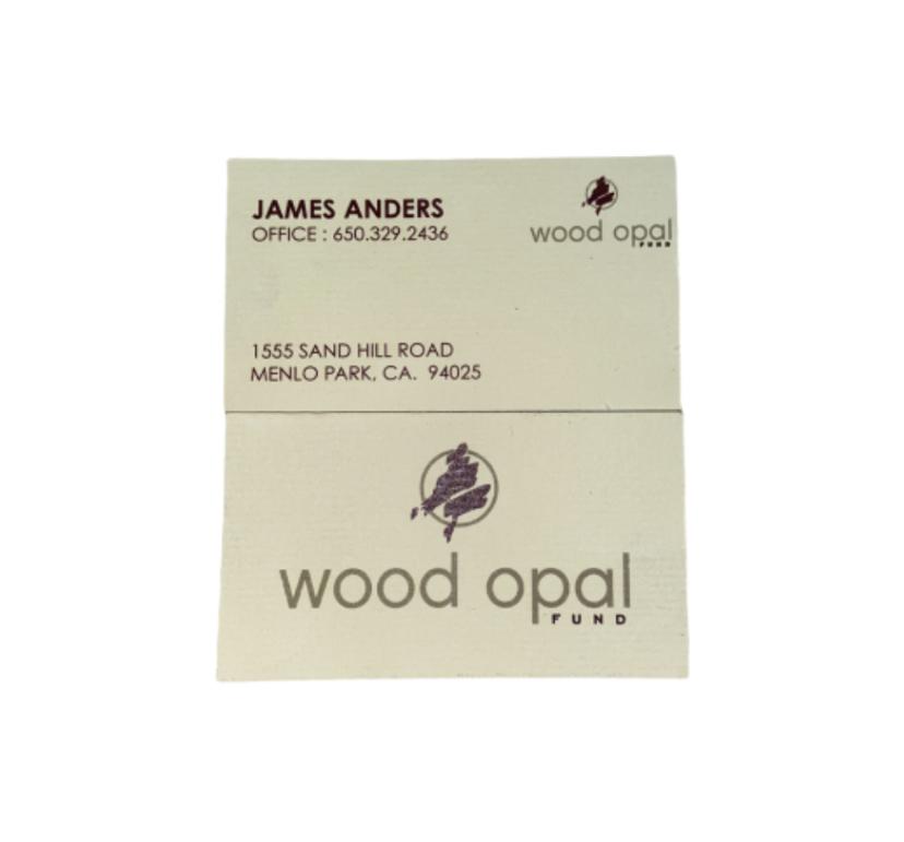 SILICON VALLEY: Wood Opal James Anders V.C. Business Card