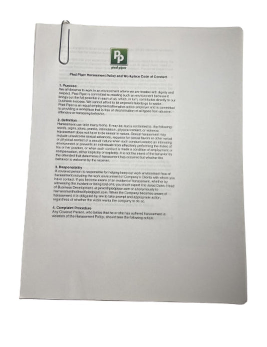 SILICON VALLEY: Jared's Code of Conduct for Pied Piper