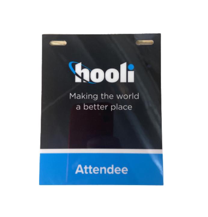 Hooli Code Paper SILICON VALLEY: Hooli Attendee Badge – HOLLYWOOD PICTURES STUDIOS, LLC.