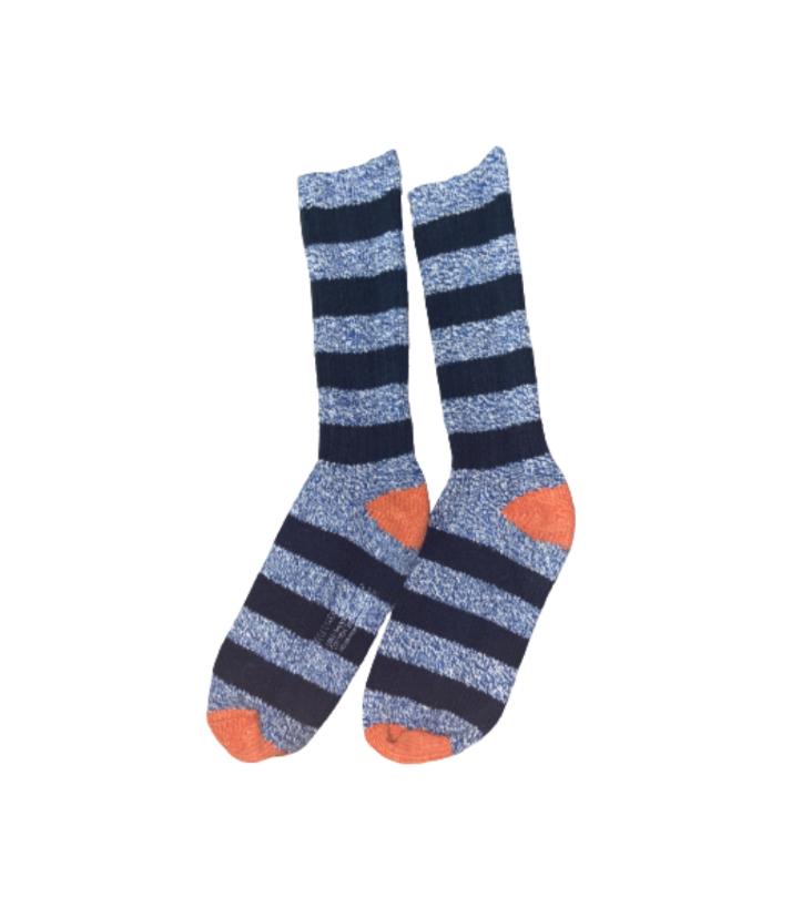 SILICON VALLEY: Erlich's Blue Striped Knit Socks