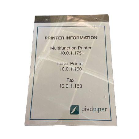 SILICON VALLEY: Pied Piper Printer Information