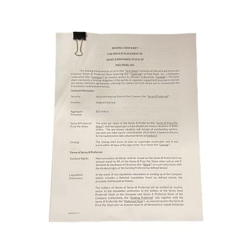 SILICON VALLEY: Wajeed Dhariwal Term Sheet from Scene 316/322