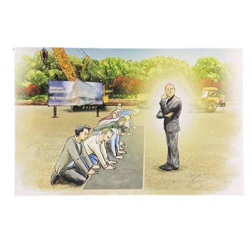 SILICON VALLEY: Drawing of Gavin Belson and Belson Institute Construction Site