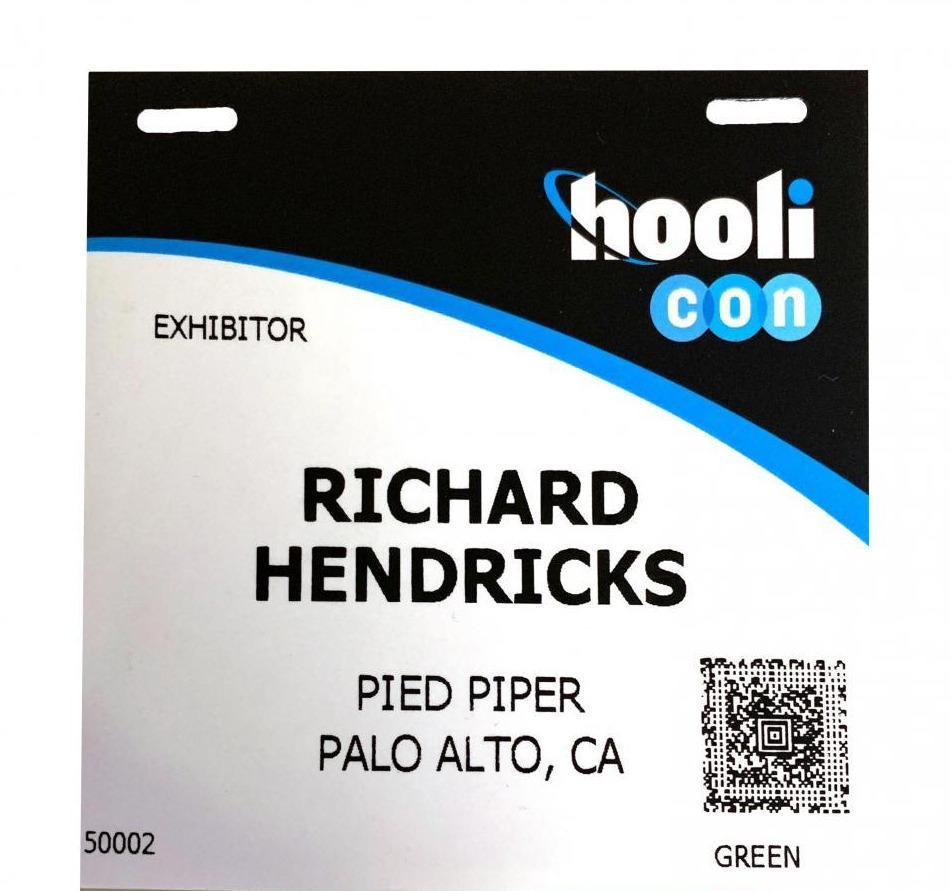 Richard's Hooli-Con Exhibitor Badge