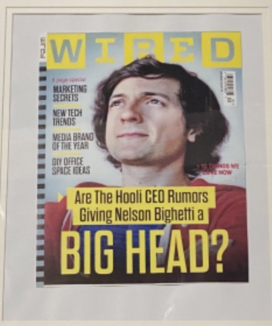 SILICON VALLEY: Big Head's  WIRED Magazine Cover Photo