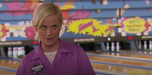 PARKS AND RECREATION: Leslie's Ricky's Rock N' Roll Bowling Alley Shirt