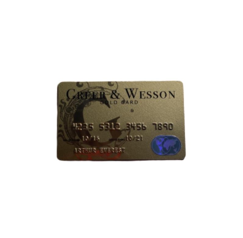 THE TICK: Arthur's  Greer & Weeson Gold Credit Card