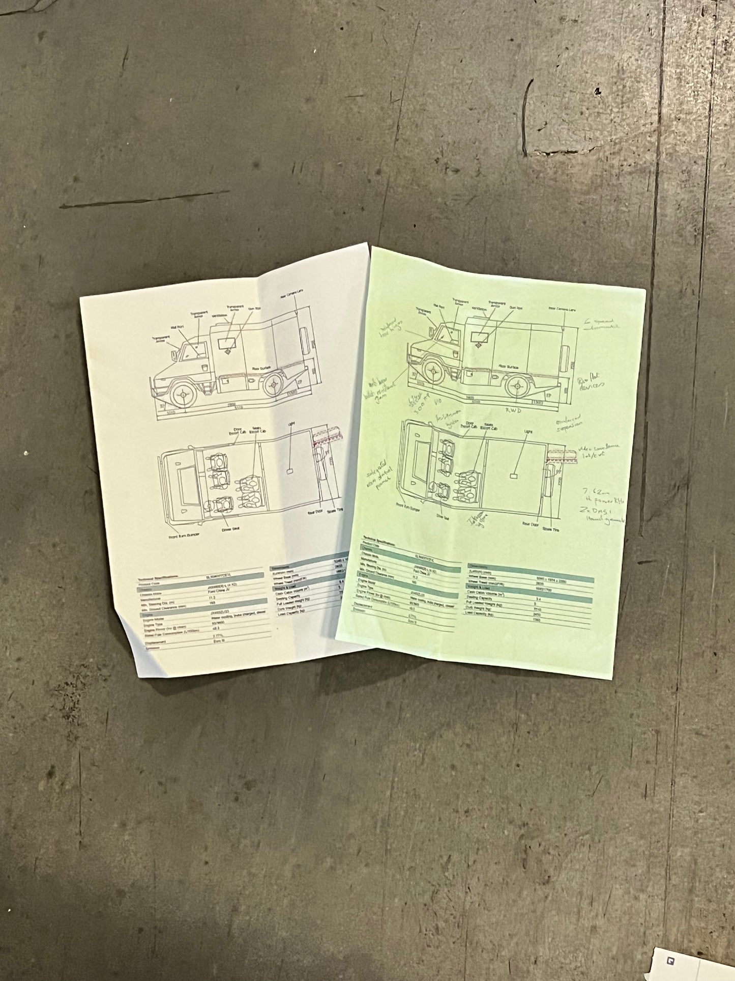 WRATH OF MAN: “H” Bank Heist Truck Blueprints and Bomb Drawing